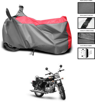 GOSHIV-car and bike accessories Waterproof Two Wheeler Cover for Royal Enfield(Standard 350, Grey, Red)