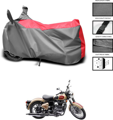 CODOKI Waterproof Two Wheeler Cover for Royal Enfield(Bullet 500, Grey, Blue)