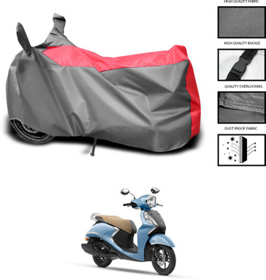CODOKI Waterproof Two Wheeler Cover for Yamaha(Fascino 125 FI, Grey, Blue)