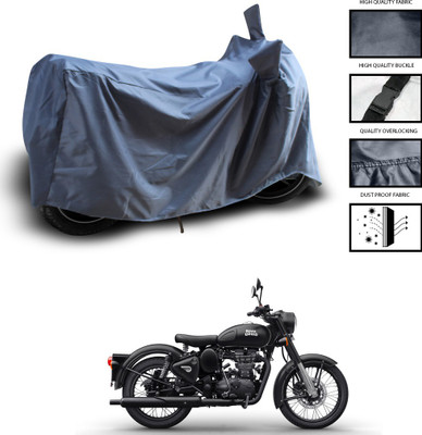 CODOKI Waterproof Two Wheeler Cover for Royal Enfield(Bullet 350 Twinspark, Grey)