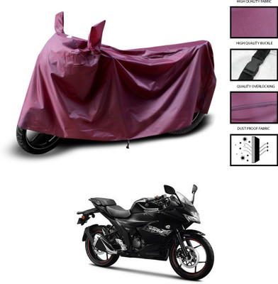 PAGORA Waterproof Two Wheeler Cover for Suzuki(Gixxer, Maroon)