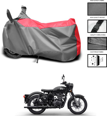 CODOKI Waterproof Two Wheeler Cover for Royal Enfield(Bullet 350 Twinspark, Grey, Blue)