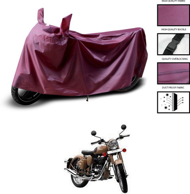 PAGORA Waterproof Two Wheeler Cover for Royal Enfield(Classic Desert Storm, Maroon)