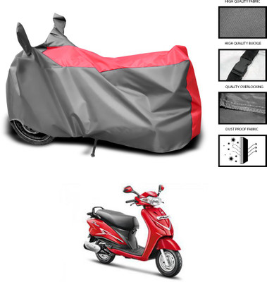 GOSHIV-car and bike accessories Waterproof Two Wheeler Cover for Hero(Moto Corp Duet, Grey, Red)