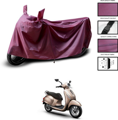 CODOKI Waterproof Two Wheeler Cover for Bajaj(Chetak, Maroon)