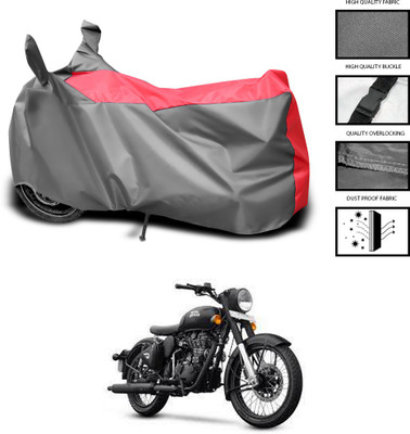 CODOKI Waterproof Two Wheeler Cover for Royal Enfield(Classic 500, Grey, Blue)