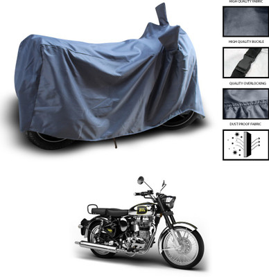 CODOKI Waterproof Two Wheeler Cover for Royal Enfield(Classic Chrome, Grey)