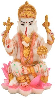 ANSH OUTLET Handcrafted Resin Ganesh JI idol For Pooja I Showpiece I Meditation I God Idols Decorative Showpiece  -  3.8 cm(Polyresin, Multicolor)