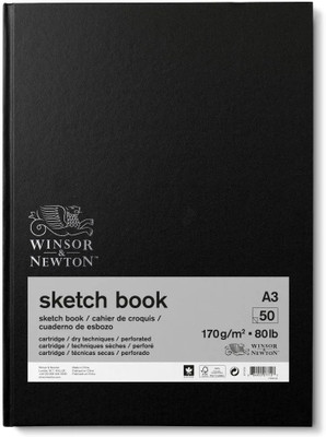 Winsor & Newton Sketchbook - Light Grain 110 GSM - A3 (21 cm x 29.7 cm or 8.3'' x 11.7'') Sketch Pad(50 Sheets)