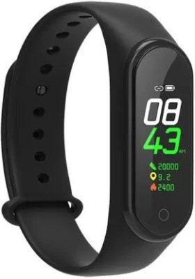 NKL Smart Band Fitness Activity Tracker Men Like Steps Counter, Calorie Counter(Black Strap, Size : FREE)
