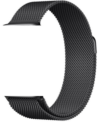 Speeqo Stainless Mesh Loop Strong Magnet For iWatch 38mm/40mm Series 7/6/SE/5/4/3/2/1 Smart Watch Strap(Black)