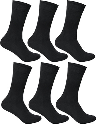 ARYANSHI Men Solid Mid-Calf/Crew(Pack of 6)