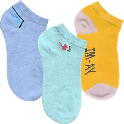 Nicsy Women Printed Ankle Length, Calf Length, Mid-Calf/Crew(Pack of 3)