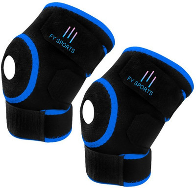 FY Sports Hinged Knee Support Braces for Men/Women NonSlip Silicone Gel for Running Sports Knee Support