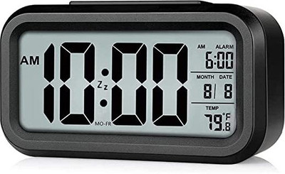 RHONNIUM Digital Black Clock