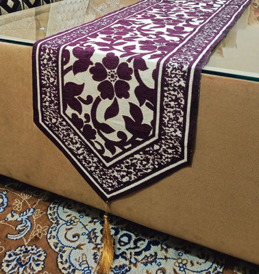 Saksham Enterprises Purple 186 cm Table Runner(Cotton)