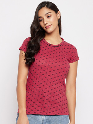 DUKE Casual Printed Women Red Top