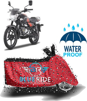 BLUERIDE Two Wheeler Cover for Bajaj(V12, Red, Black)