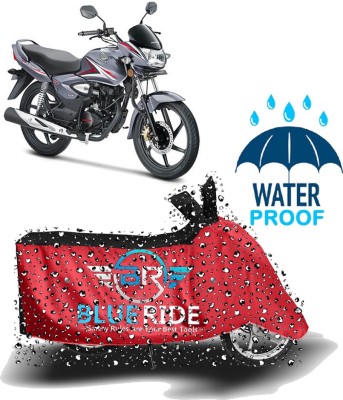 BLUERIDE Two Wheeler Cover for Honda(CB Shine, Red, Black)