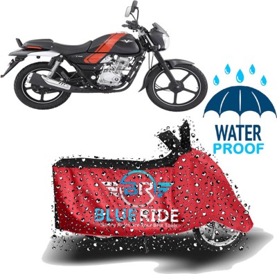 BLUERIDE Two Wheeler Cover for Bajaj(V12, Red, Black)