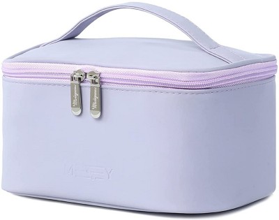 ELITEHOME Makeup Pouch, Cosmetic Makeup Organizer for Girls & Women, Travel Toiletry Multi-Purpose Vanity Box(Purple)