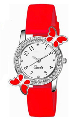 KU stylish beautiful watch RED colour Butterfly Design Analog Watch Analog Watch  - For Women