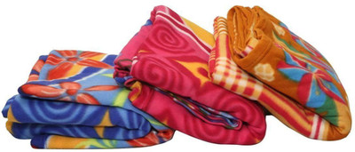 SPENTO Floral Single Fleece Blanket for  AC Room(Polyester, Printed)