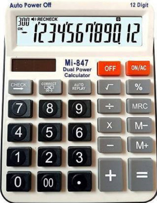 INIV MI847 ELECTRONIC CALCULATOR MI847 Check & Correct Basic  Calculator(12 Digit)