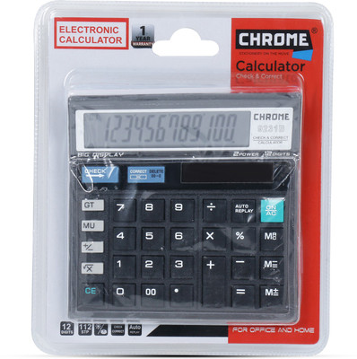 CHROME Calculator 9231 Blister Basic  Calculator(12 Digit)