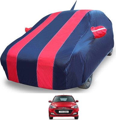 Auto Hub Car Cover For Hyundai Elite i20 (With Mirror Pockets)(Red)