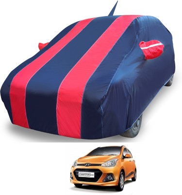 Auto Hub Car Cover For Hyundai Grand i10 (With Mirror Pockets)(Red)