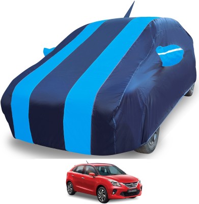 Auto Hub Car Cover For Toyota Glanza (With Mirror Pockets)(Blue)