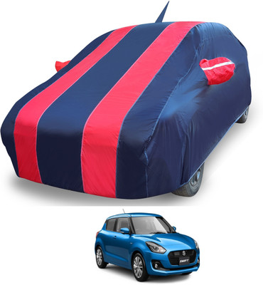 Auto Hub Car Cover For Maruti Suzuki Swift (With Mirror Pockets)(Red, Black)