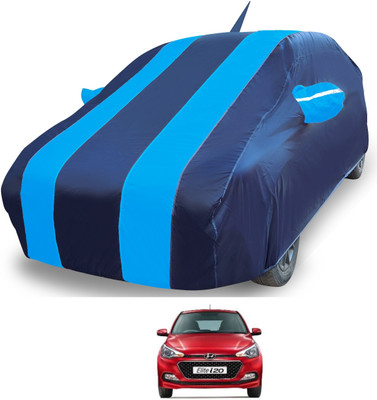 Auto Hub Car Cover For Hyundai Elite i20 (With Mirror Pockets)(Blue)