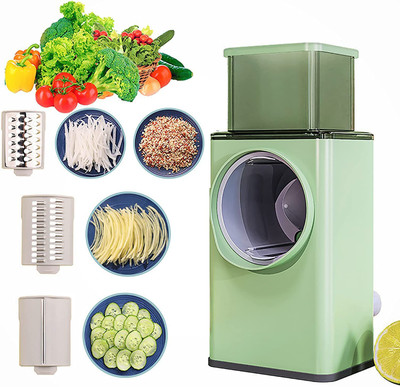 EBOFAB Cheese Grater Upgraded Cheese Shredder with Handle 3 in 1 Vegetable Chopper(1)