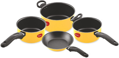 Pigeon Master Chef Non-Stick Coated Cookware Set  (Aluminium, 4 – Piece) For Rs. 699 @ 72 %
