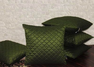 harpreet Dupion Silk Cushions Cover(Pack of 5, 65 cm*65 cm, Green)