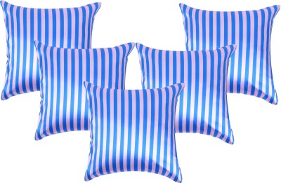 Oussum Satin Cushions Cover(Pack of 5, 30 cm*30 cm, Blue)