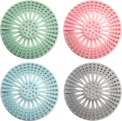 HEXONIQ Basin Plastic Push Down Strainer(13 cm Set of 4)