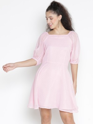 DRAAX fashions Women A-line Pink Dress