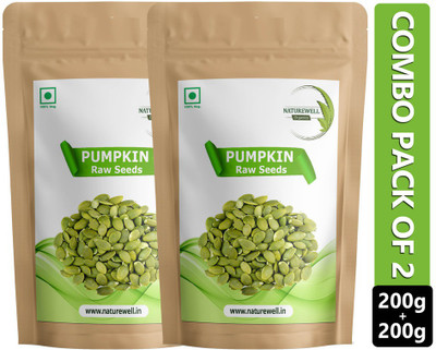Naturewell Organics Twin Pack of Pumpkin Seeds For Weight Loss Management - High Protein & Fiber Pumpkin Seeds(2 x 200 g)
