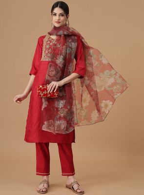 PPTOSS Women Kurti Pant Dupatta Set
