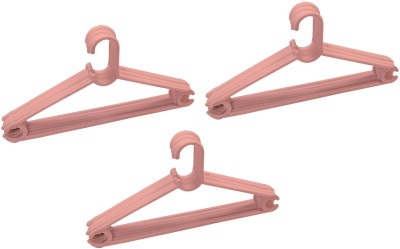 Homix Plastic Hanger Pink Set of 18 Pieces Plastic Hangers Pack of 18 For Shirt Plastic Shirt Pack of 18 Hangers For  Shirt(Pink)