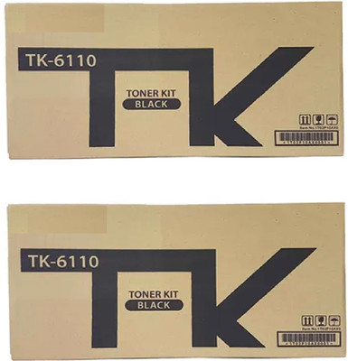 FTC TK6110 Toner Cartridge Compitable With Kyocera ECOSYS M4125idn/M4132idn(2-PCS) Black - Twin Pack Ink Toner