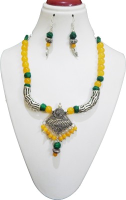 Jaya Vision Jewelry Glass Yellow Jewellery Set(Pack of 1)