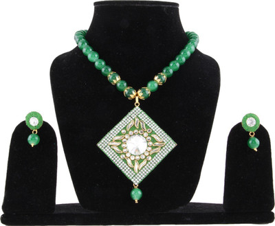 Darsha Collections Alloy Green Jewellery Set(Pack of 1)