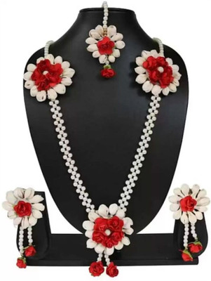 style revolver Fabric Red Jewellery Set(Pack of 1)