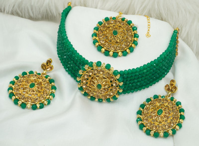 BHARGAV ART Alloy Green Jewellery Set(Pack of 1)