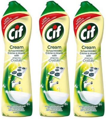 Cif Cream With Micro Crystale Lemon Pack Of 3 Kitchen Cleaner(1.5 L)