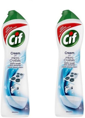 Cif Cream With Micro Crystals Original 500ml Pack Of 2 Kitchen Cleaner(1000 ml, Pack of 2)